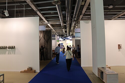 Various galleries exhibiting at the Art Basel fair of 2025