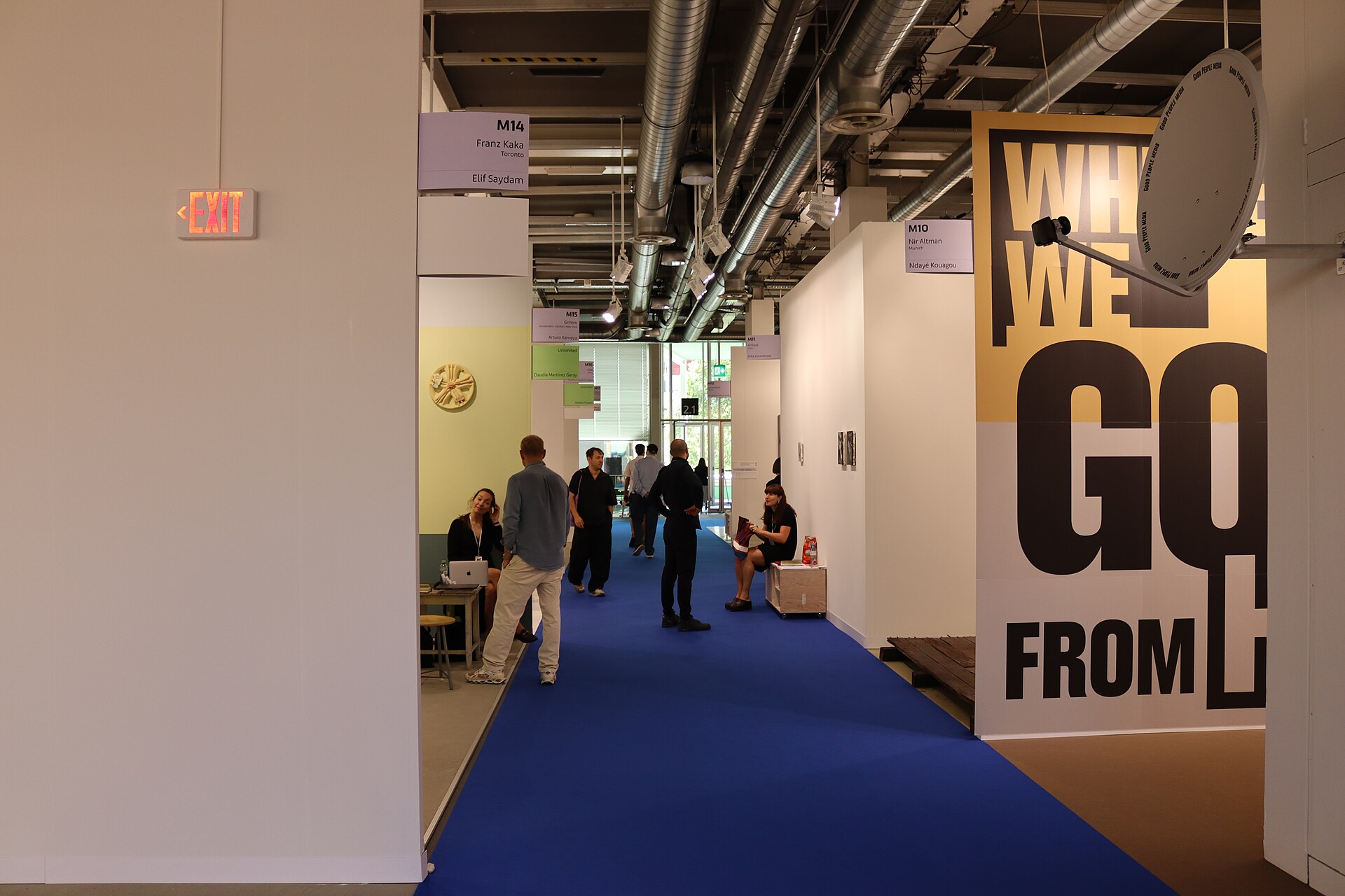 Various galleries exhibiting at the Art Basel fair of 2025