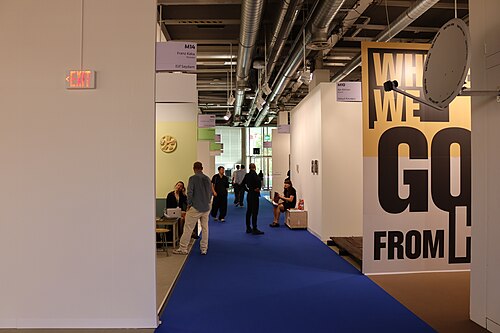 Various galleries exhibiting at the Art Basel fair of 2025