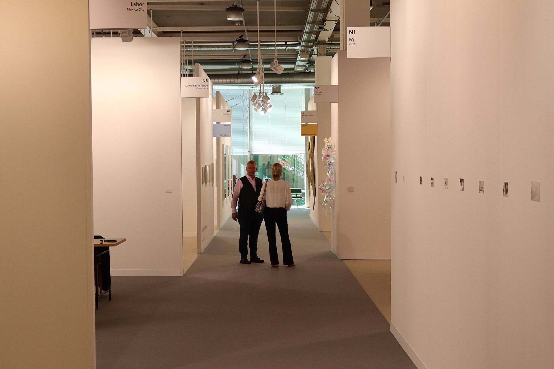 Various galleries exhibiting at the Art Basel fair of 2025