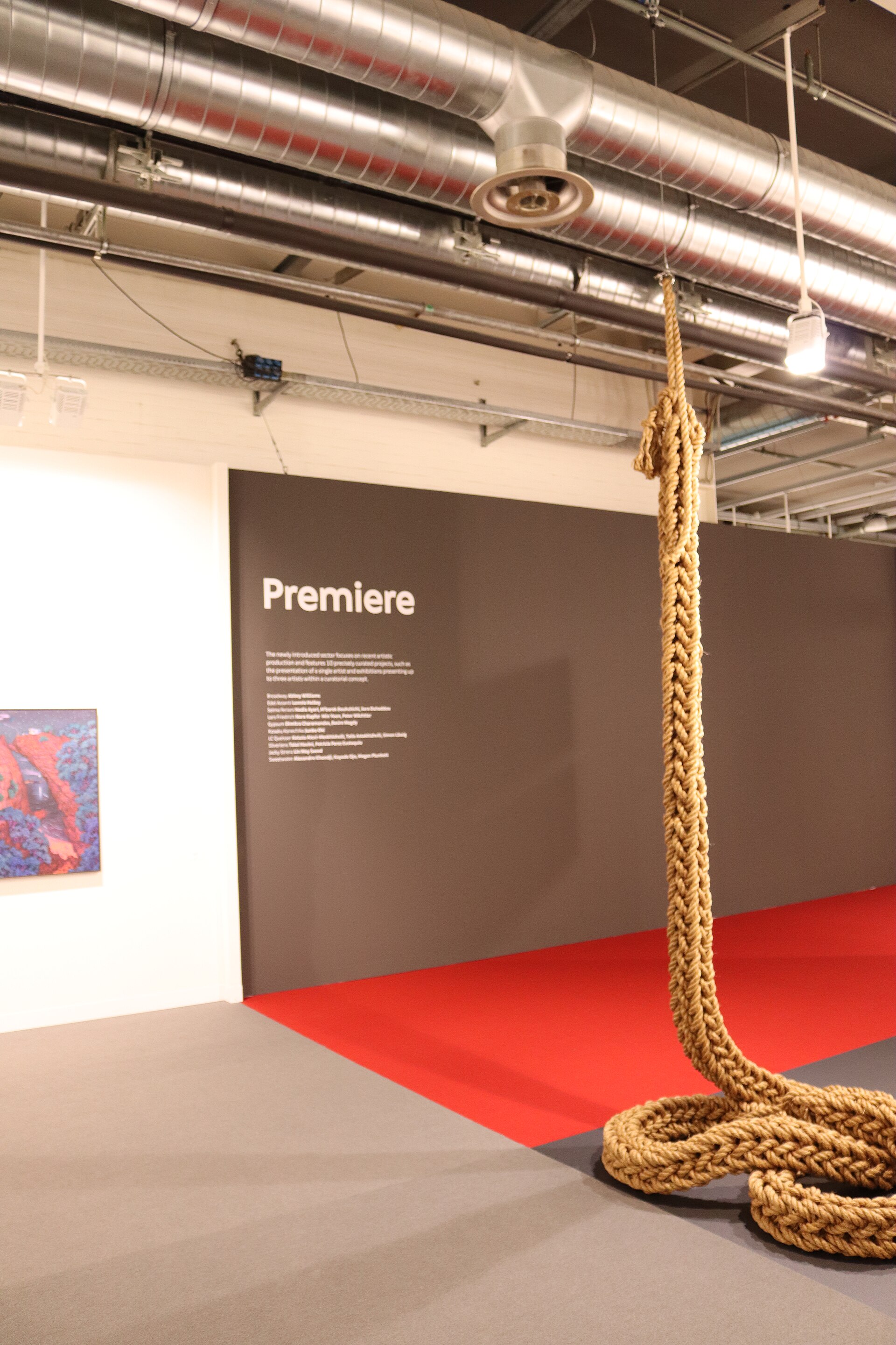 Various galleries exhibiting at the Art Basel fair of 2025