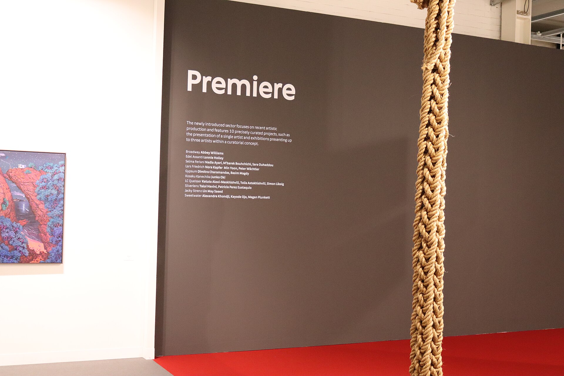 Various galleries exhibiting at the Art Basel fair of 2025