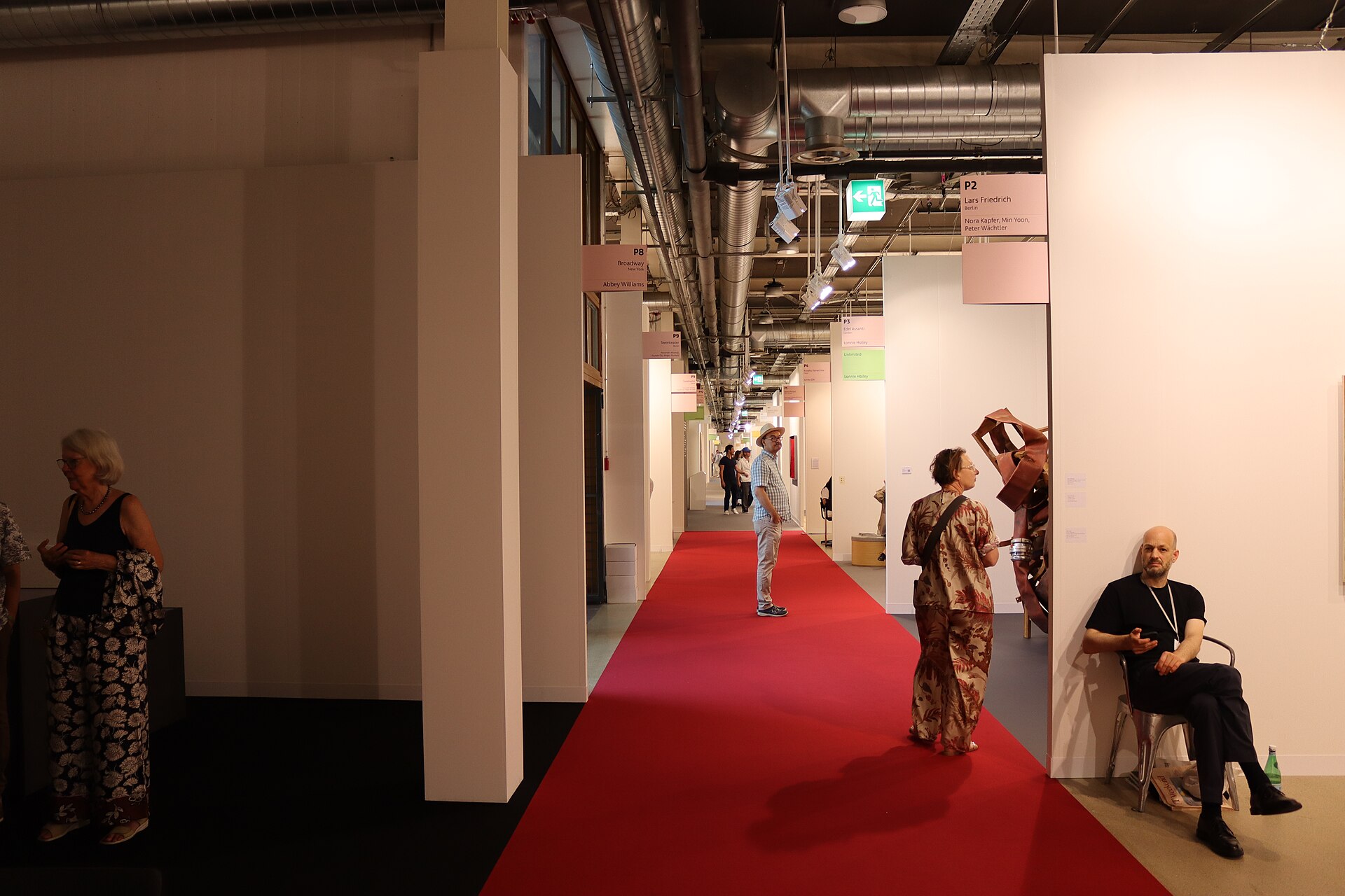 Various galleries exhibiting at the Art Basel fair of 2025