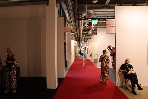 Various galleries exhibiting at the Art Basel fair of 2025