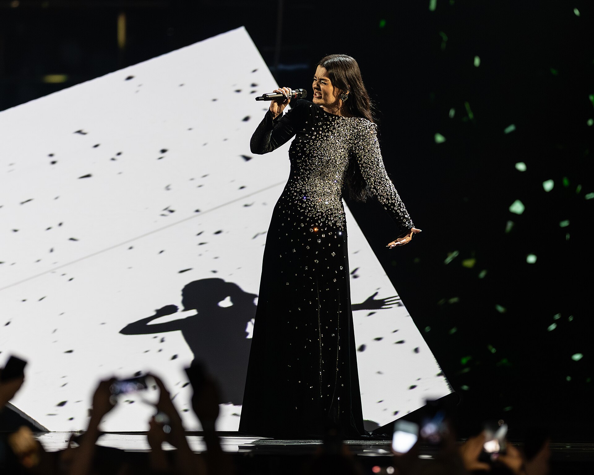 Atvara performing Ēnā, representing Latvia in the 2nd Semi Final of the 2026 Eurovision Song Contest in Vienna
