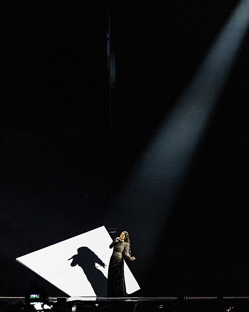 Atvara performing Ēnā, representing Latvia in the 2nd Semi Final of the 2026 Eurovision Song Contest in Vienna