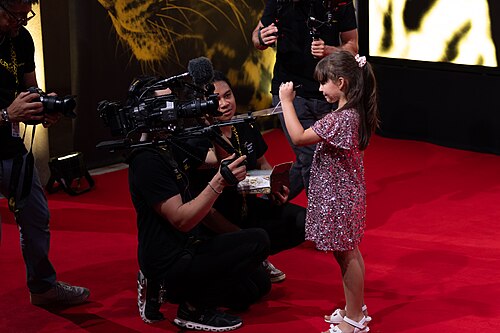 Aurora Cherchi on the red carpet at the 79th Locarno Film Festival 2026