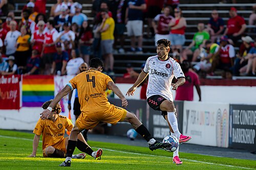 Austin Amer playing for the Richmond Kickers vs Fort Wayne FC  on June, 20, 2026