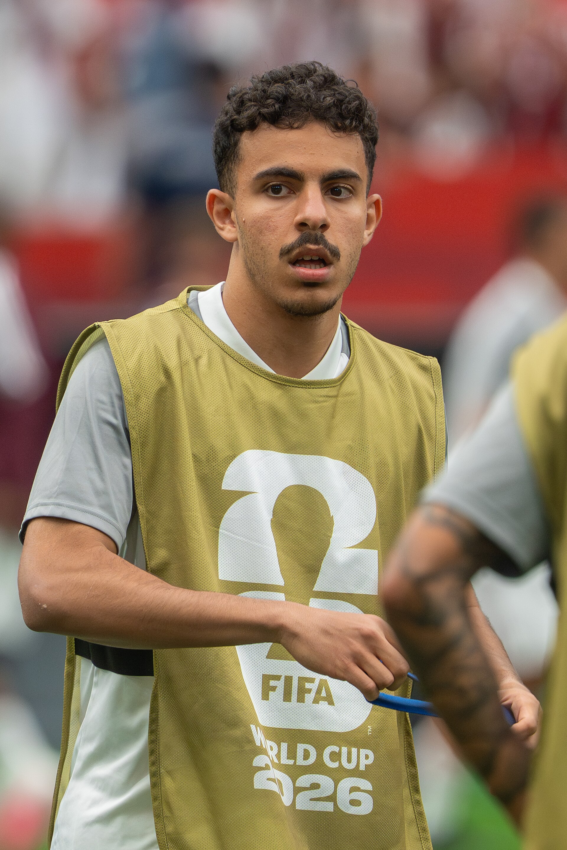 Ayoub Al-Oui during Canada v Qatar on 18 June 2026 at the 2026 FIFA World Cup