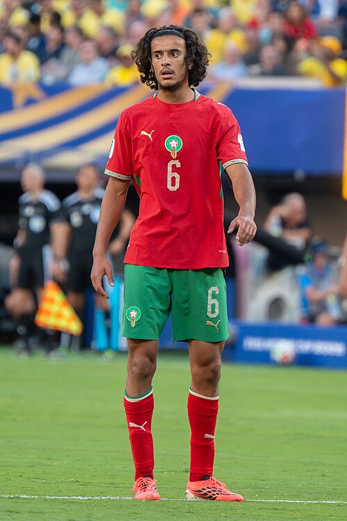 Ayyoub Bouaddi during Brazil v Morocco on 13 June 2026 at the 2026 FIFA World Cup at NY/NJ Stadium in East Rutherford, NJ