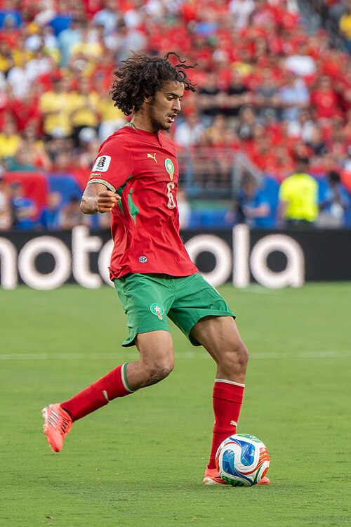 Ayyoub Bouaddi during Brazil v Morocco on 13 June 2026 at the 2026 FIFA World Cup at NY/NJ Stadium in East Rutherford, NJ