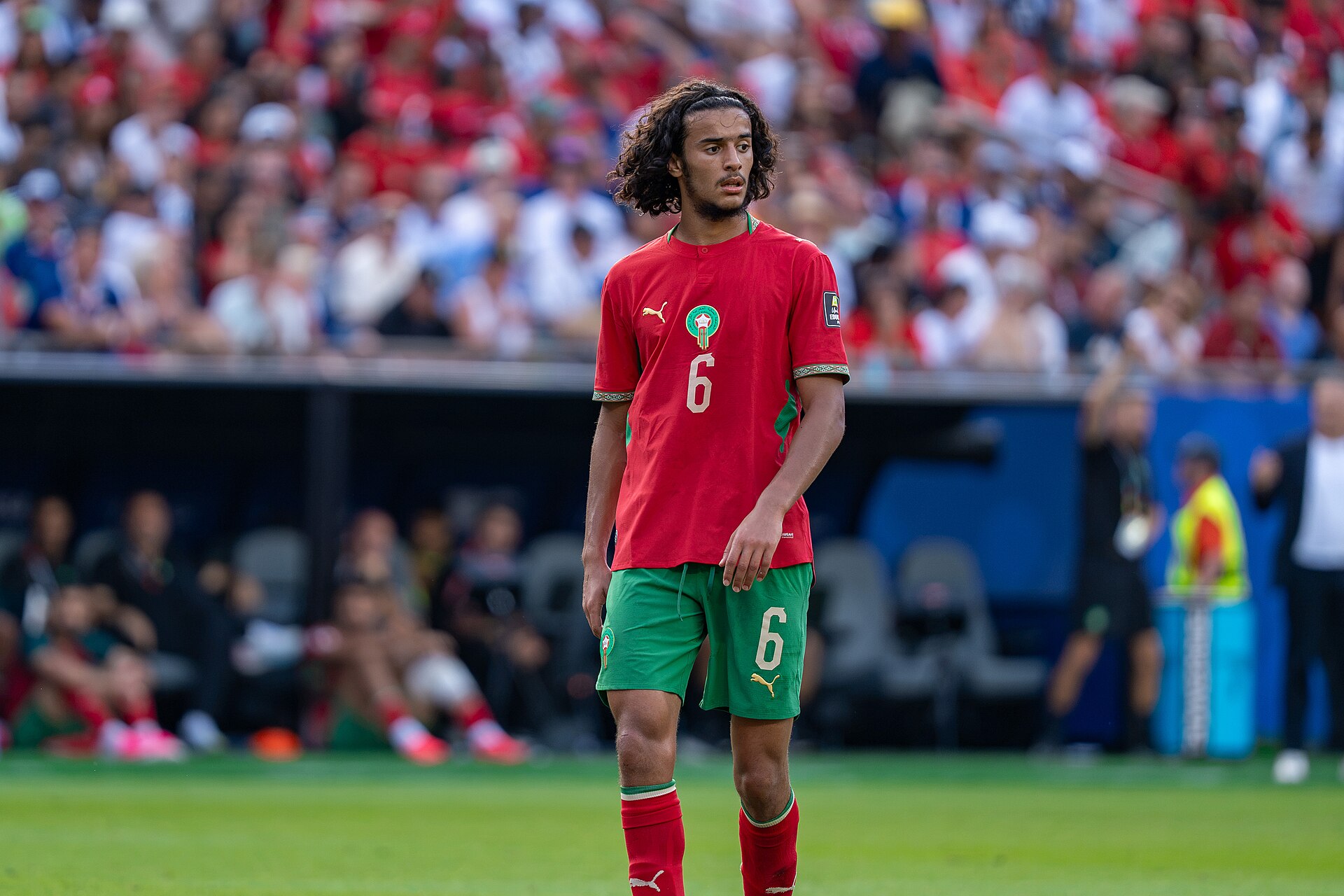 Ayyoub Bouaddi during France v Morocco at the 2026 FIFA World Cup