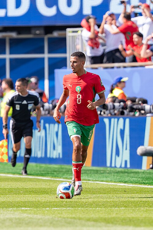 Azzedine Ounahi during France v Morocco at the 2026 FIFA World Cup