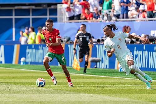 Azzedine Ounahi during France v Morocco at the 2026 FIFA World Cup