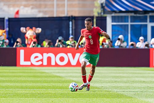 Azzedine Ounahi during France v Morocco at the 2026 FIFA World Cup