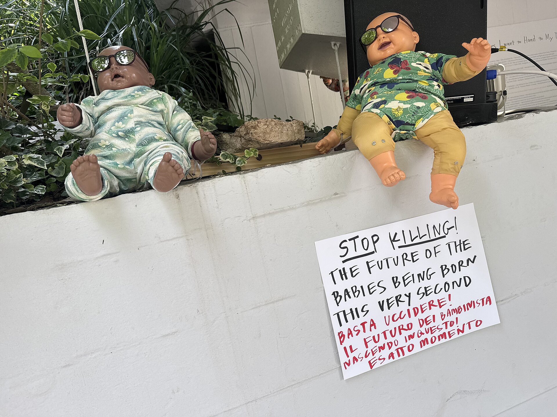 Artists on strike at the Japan Pavilion at the 2026 Venice Biennale on strike May 8, 2026 to protest the inclusion of Israel in the art exhibition. Numerous pavilions closed for all or part of the day.