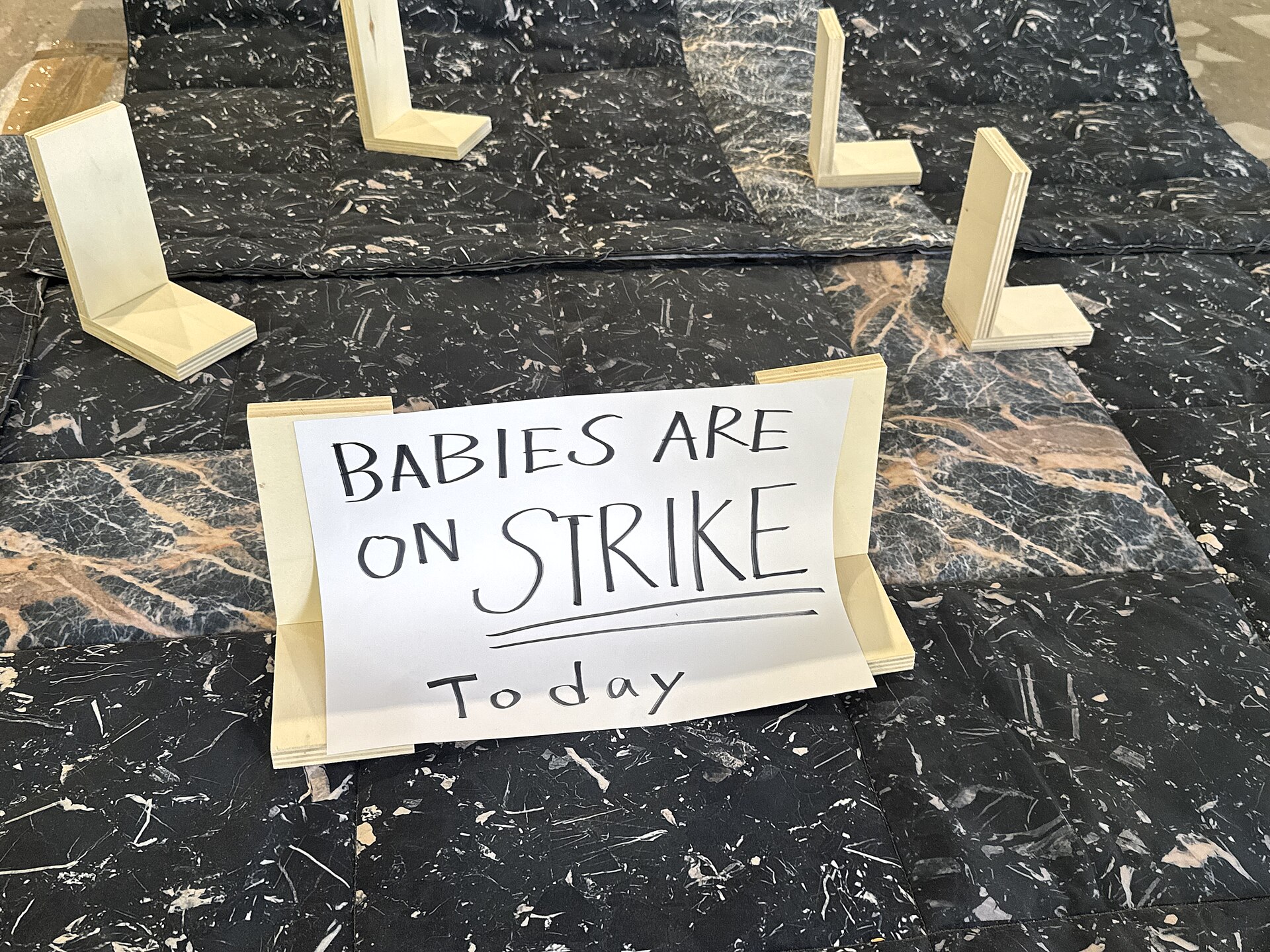 Artists on strike at the Japan Pavilion at the 2026 Venice Biennale on strike May 8, 2026 to protest the inclusion of Israel in the art exhibition. Numerous pavilions closed for all or part of the day.