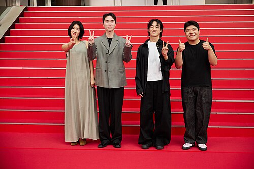 Baek Ji-hye, Han Chang-lok, Joo Min-hyeong, Shin Jun-hang, actors, director, at the 30th Busan International Film Festival in Busan, South Korea in 2025