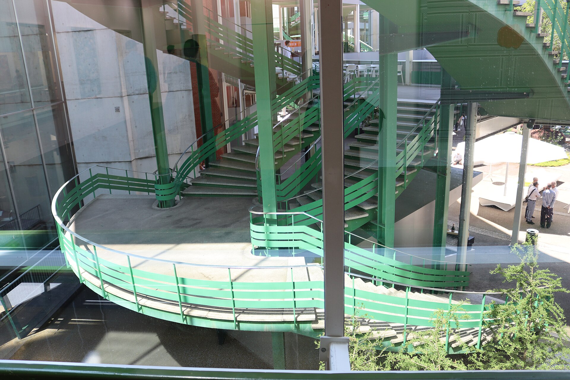 Stairs in the inner court of Hall 2 of the Basel Messe