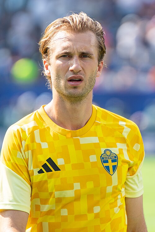 Benjamin Nygren during France v Sweden at the 2026 FIFA World Cup