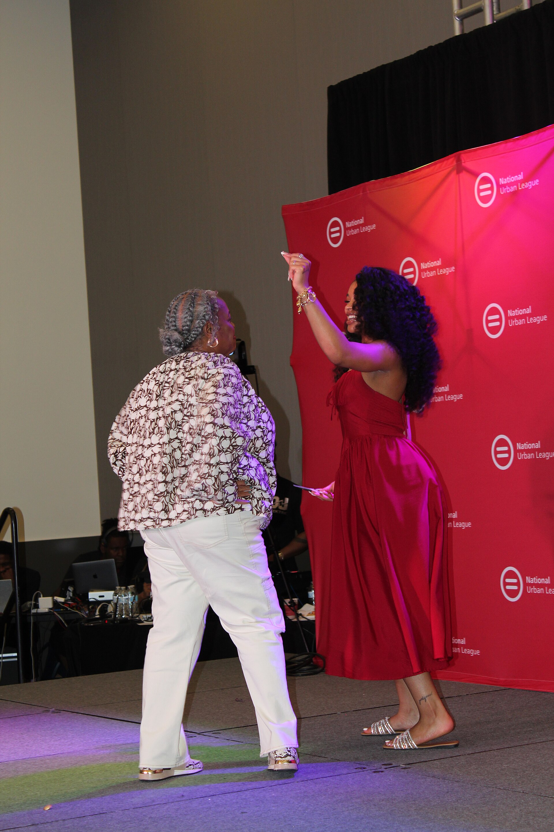 Patrons walking in Black in Style: The Ultimate Fashion Face-Off/Pitch Competition at the 2025 National Urban League Conference.