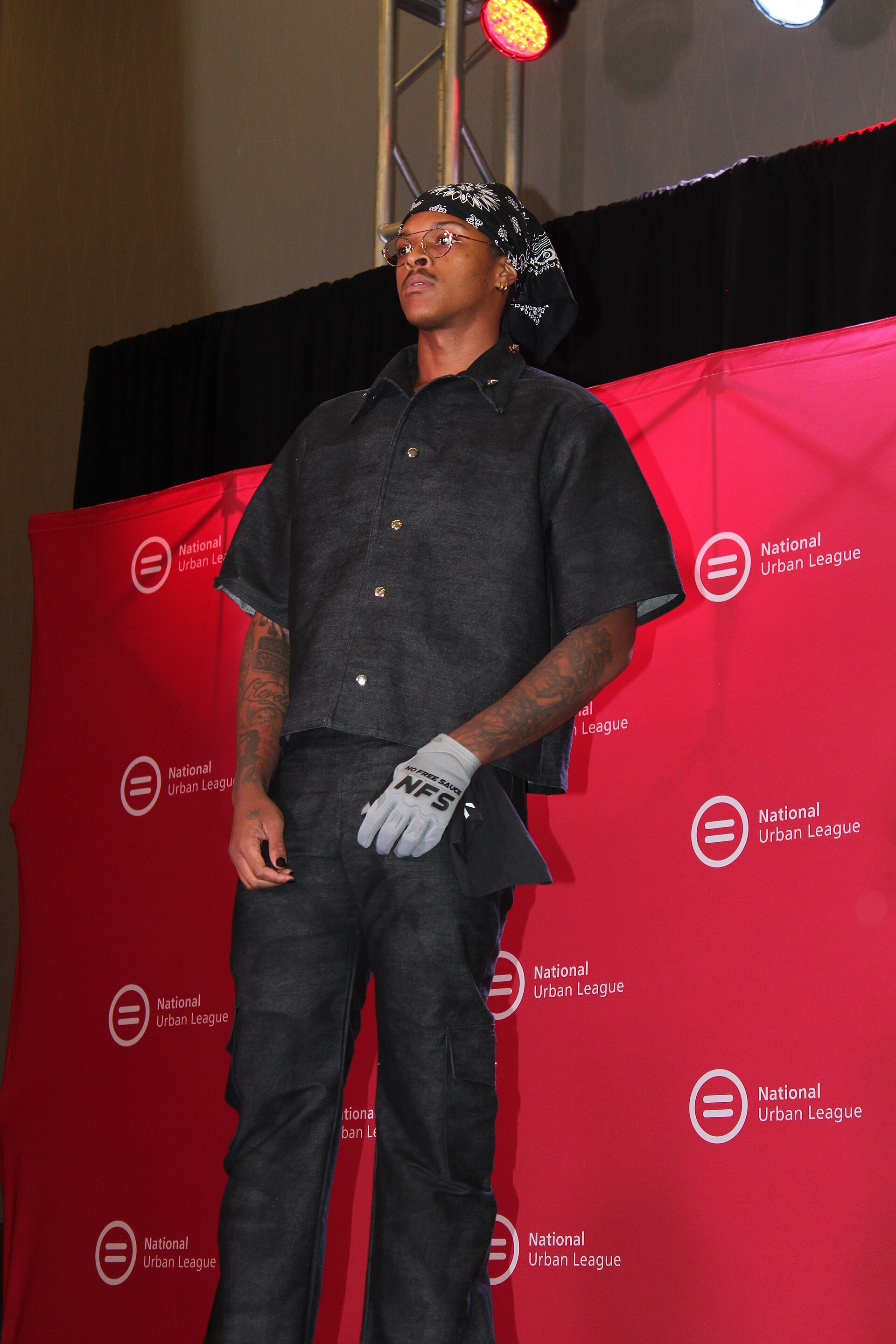 Model walking in Black in Style: The Ultimate Fashion Face-Off/Pitch Competition at the 2025 National Urban League Conference.