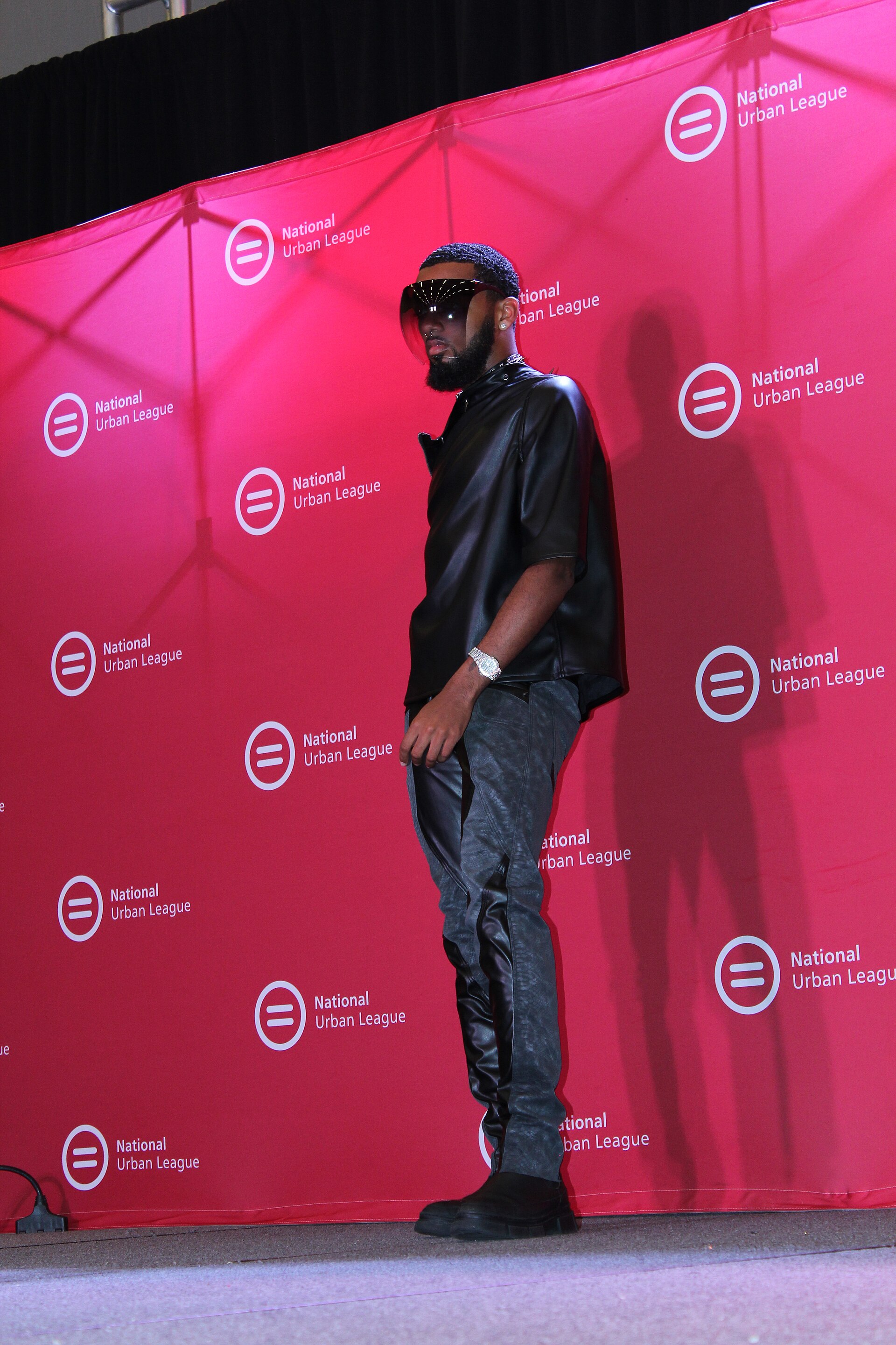Model walking in Black in Style: The Ultimate Fashion Face-Off/Pitch Competition at the 2025 National Urban League Conference.