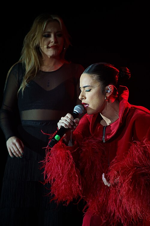 Blanca Paloma, spanish singer, during the Preparty organized by Eurovision Spain at the Sala la Riviera