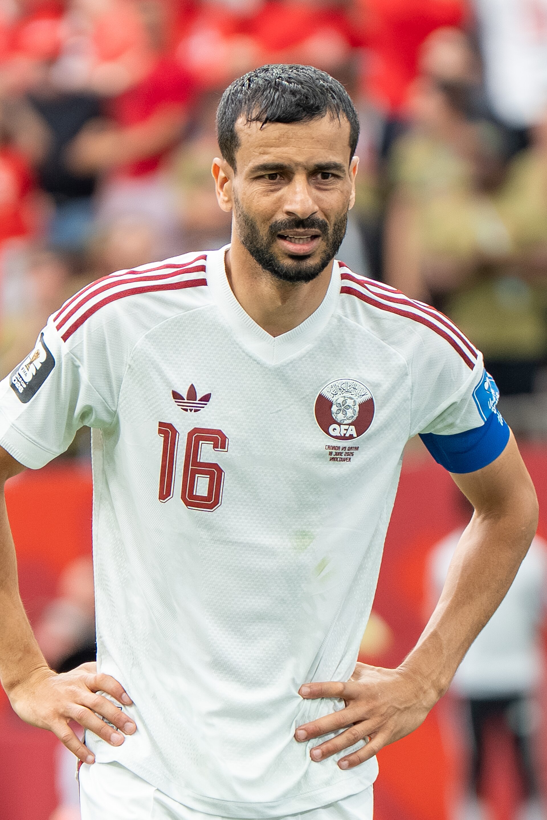 Boualem Khoukhi during Canada v Qatar on 18 June 2026 at the 2026 FIFA World Cup