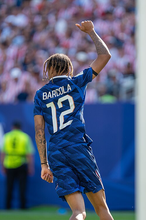 Bradley Barcola during France v Paraguay at the 2026 FIFA World Cup