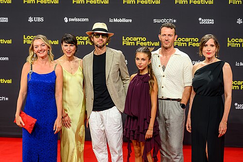 Director Maria Bäck in 2026 at 79th Locarno Film Festival presenting Brave New Love