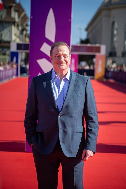 Brendan Fraser at the Deauville American Film Festival on red carpet