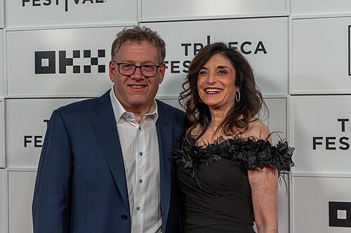 Brian and Debra Levay at the premiere of "Frampton" at the 25th Tribeca Film Festival in New York City.