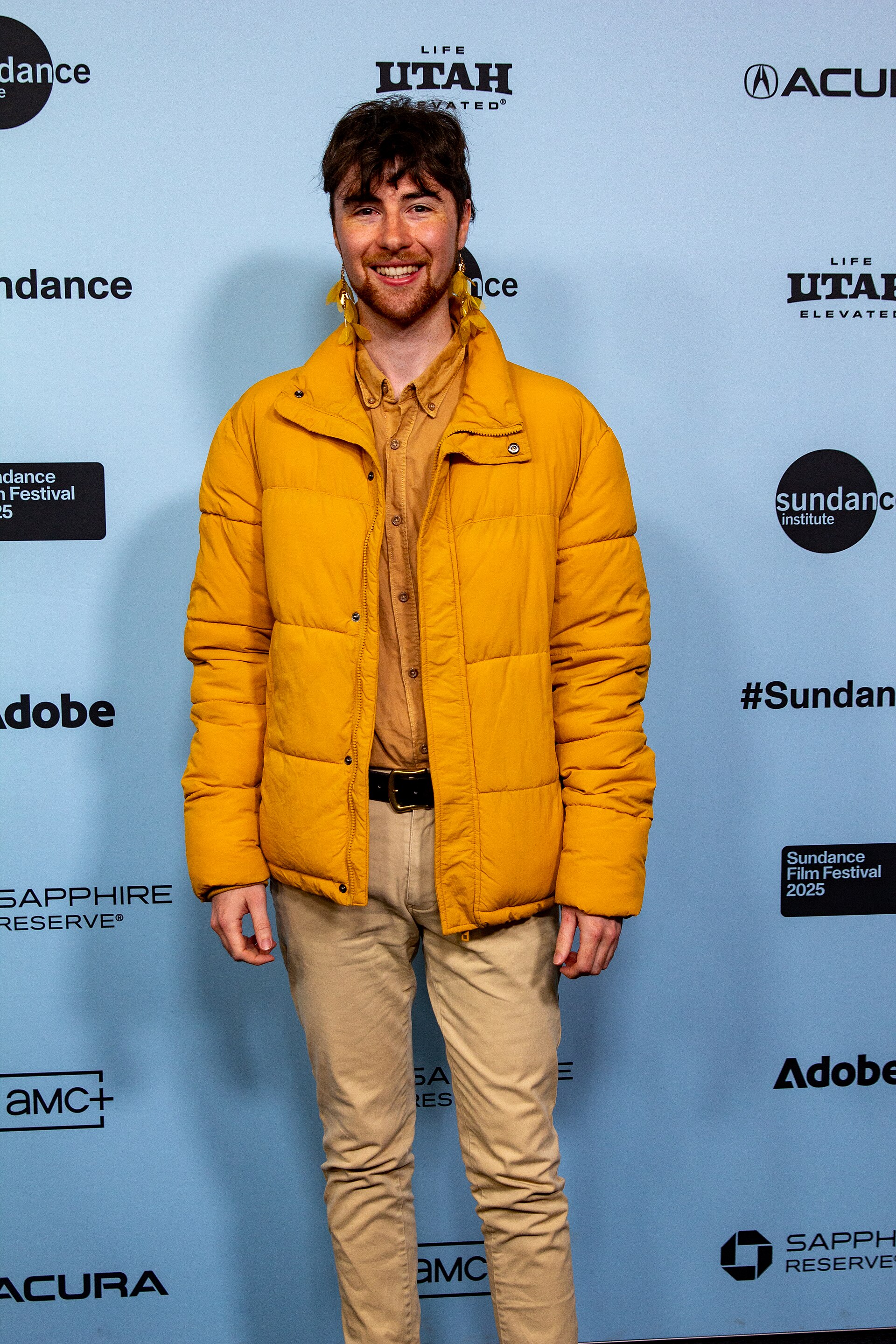 Brody King, assistant editor, at the 2025 Sundance Film Festival for the movie Never Get Busted!.