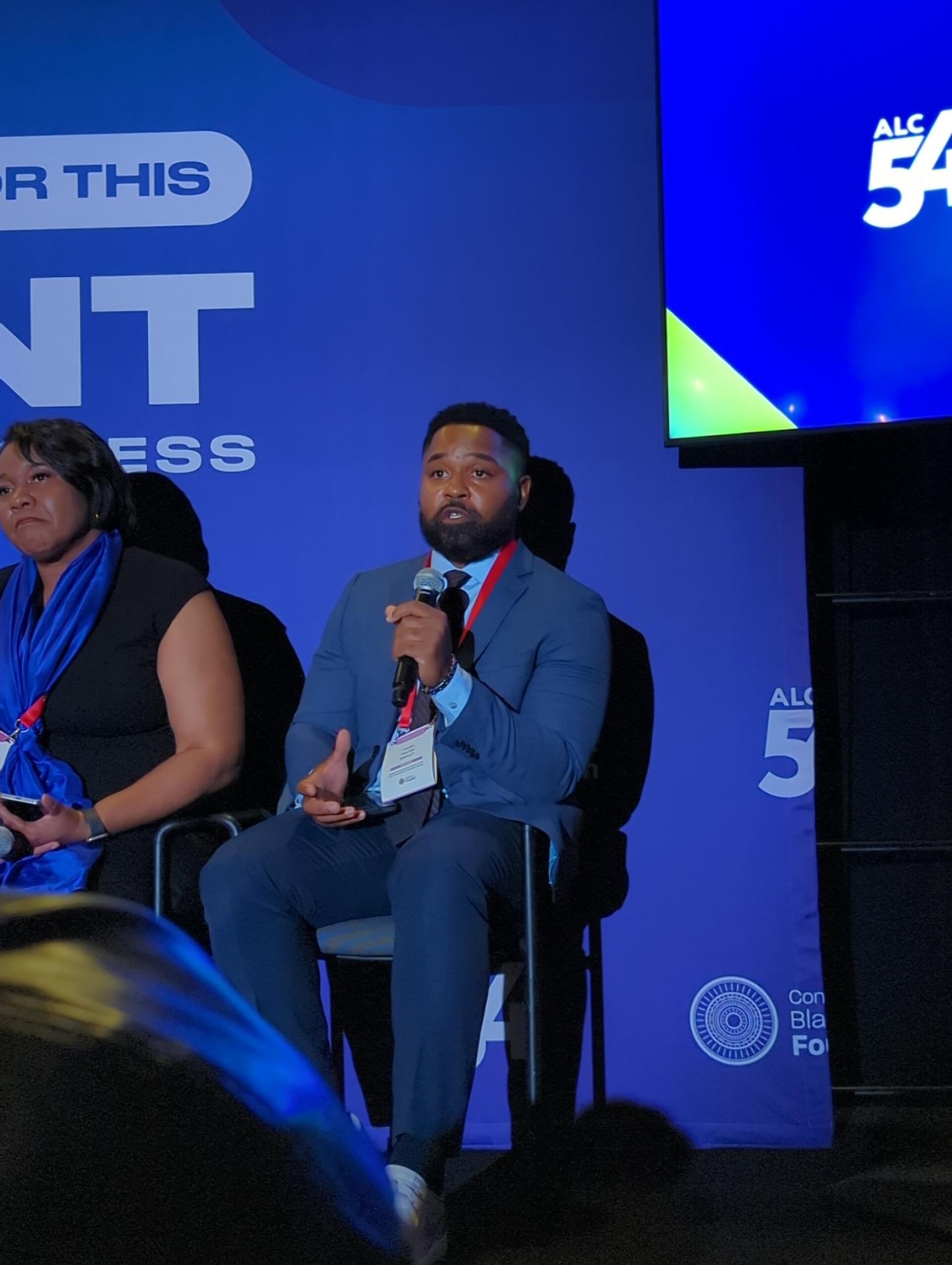 Regina Wallace-Jones and Cedric Haynes at the 2025 Congressional Black Caucus Foundation Annual Legislative Conference.