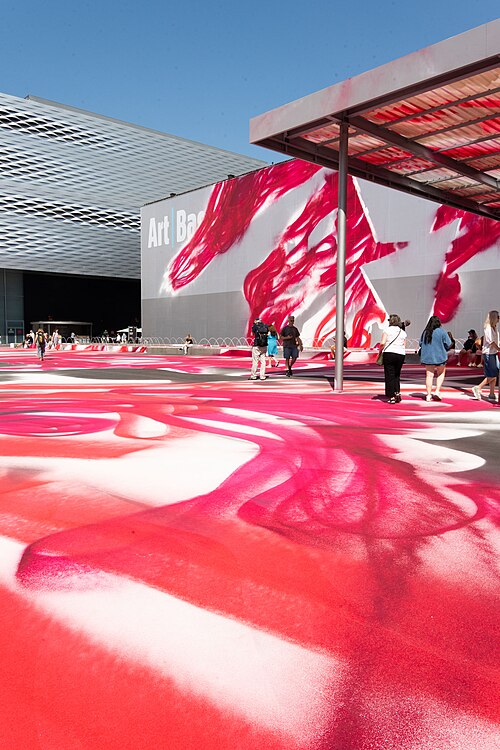 CHOIR installation by Katharina Grosse at Messeplatz at Art Basel 2025