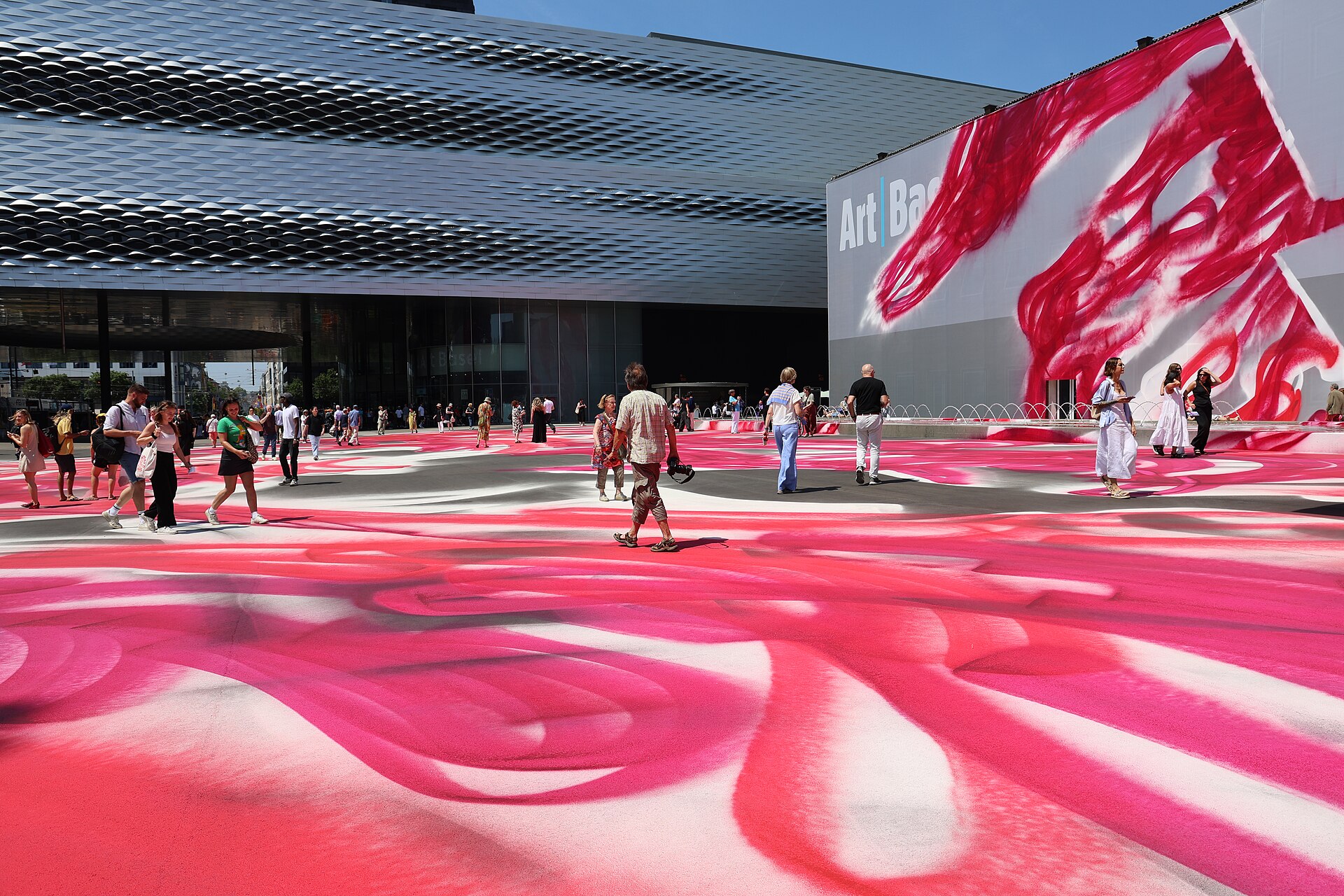 CHOIR installation by German Artist Katharina Grosse at Messeplatz at Art Basel 2025