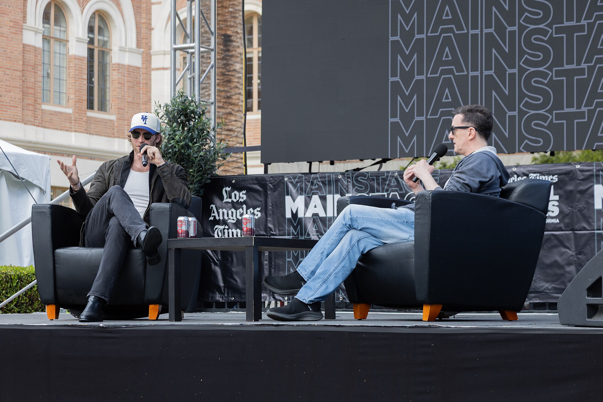 Calahan Skogman and Eric Heisserer at the Los Angeles Festival of Books in Los Angeles, California in April 2025.