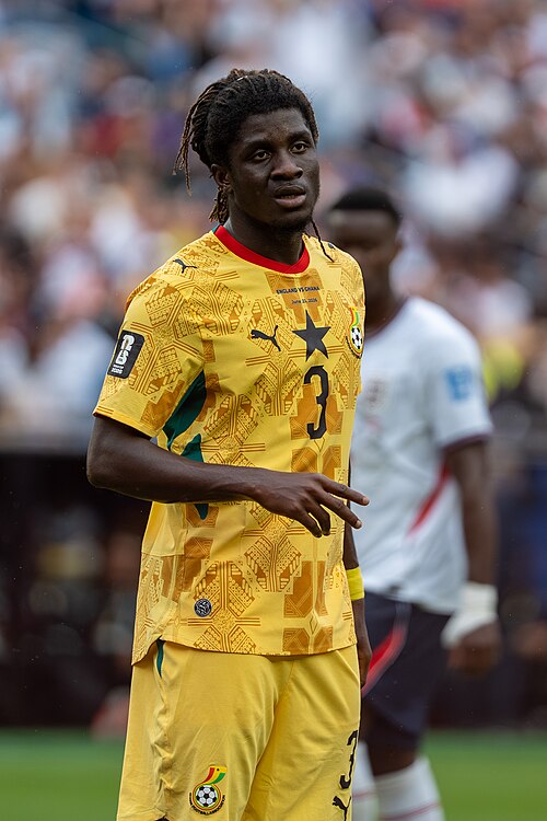 Caleb Yirenkyi during England v Ghana on 23 June 2026 at the 2026 FIFA World Cup