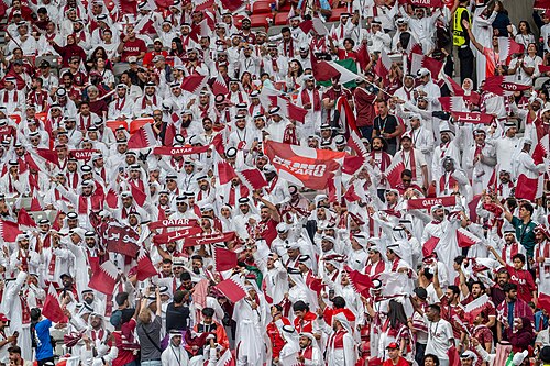 Qatar fans during Canada v Qatar on 18 June 2026 at the 2026 FIFA World Cup