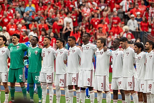 Qatar team during Canada v Qatar on 18 June 2026 at the 2026 FIFA World Cup