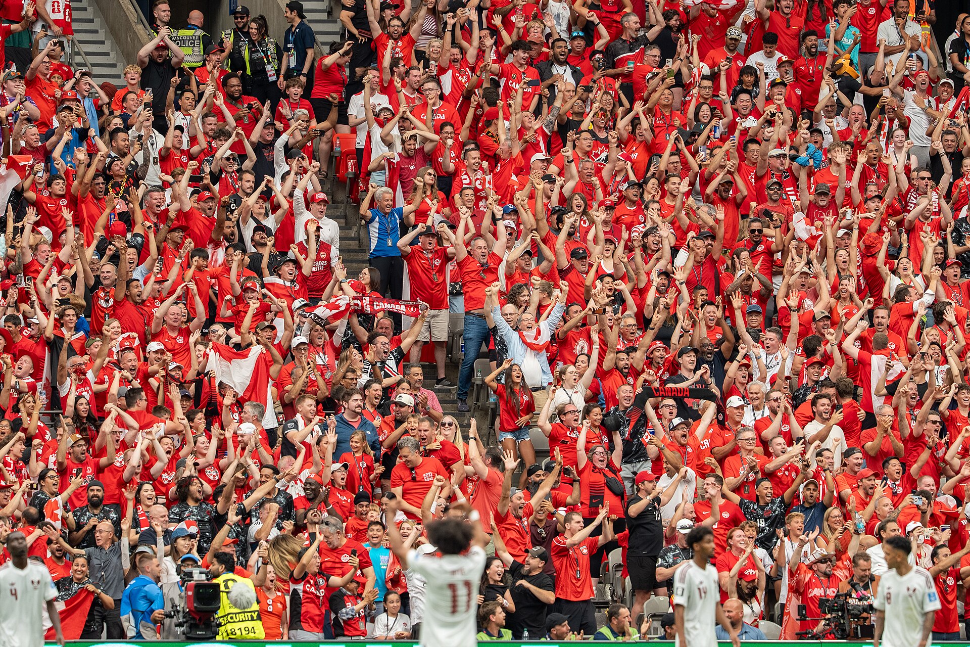 Canada fans during Canada v Qatar on 18 June 2026 at the 2026 FIFA World Cup