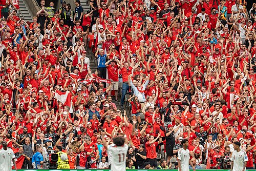 Canada fans during Canada v Qatar on 18 June 2026 at the 2026 FIFA World Cup