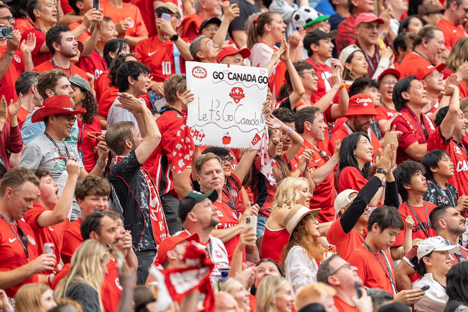 Canada fans during Canada v Qatar on 18 June 2026 at the 2026 FIFA World Cup