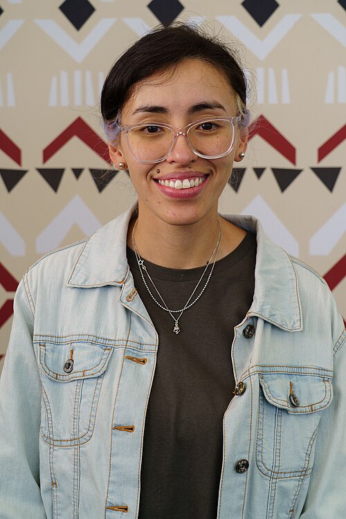 Carla Salazar portrait at Wikimania 2025 WikiPortraits Studio