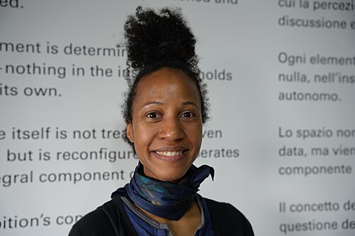 Caroline Gueye, artist from Senegal, at the 2026 Venice Biennale.
