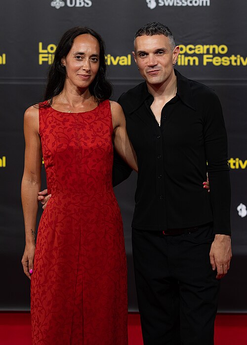 Caroline Poggi and Jonathan Vinel on the red carpet at the 79th Locarno Film Festival 2026