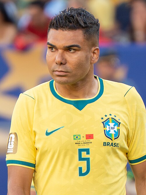 Casemiro during Brazil v Morocco on 13 June 2026 at the 2026 FIFA World Cup at NY/NJ Stadium in East Rutherford, NJ