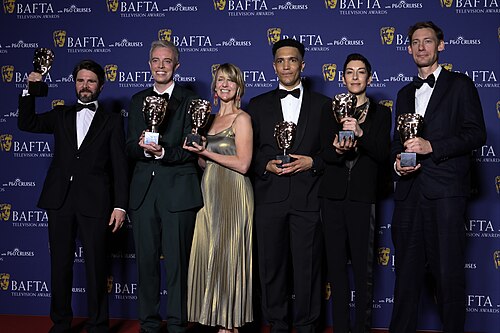 Pictured from Left - Benedict Sanderson, Tom Cross, Katie Greening, Otto Burnham, Kira Phillips, Hamish Ferguson