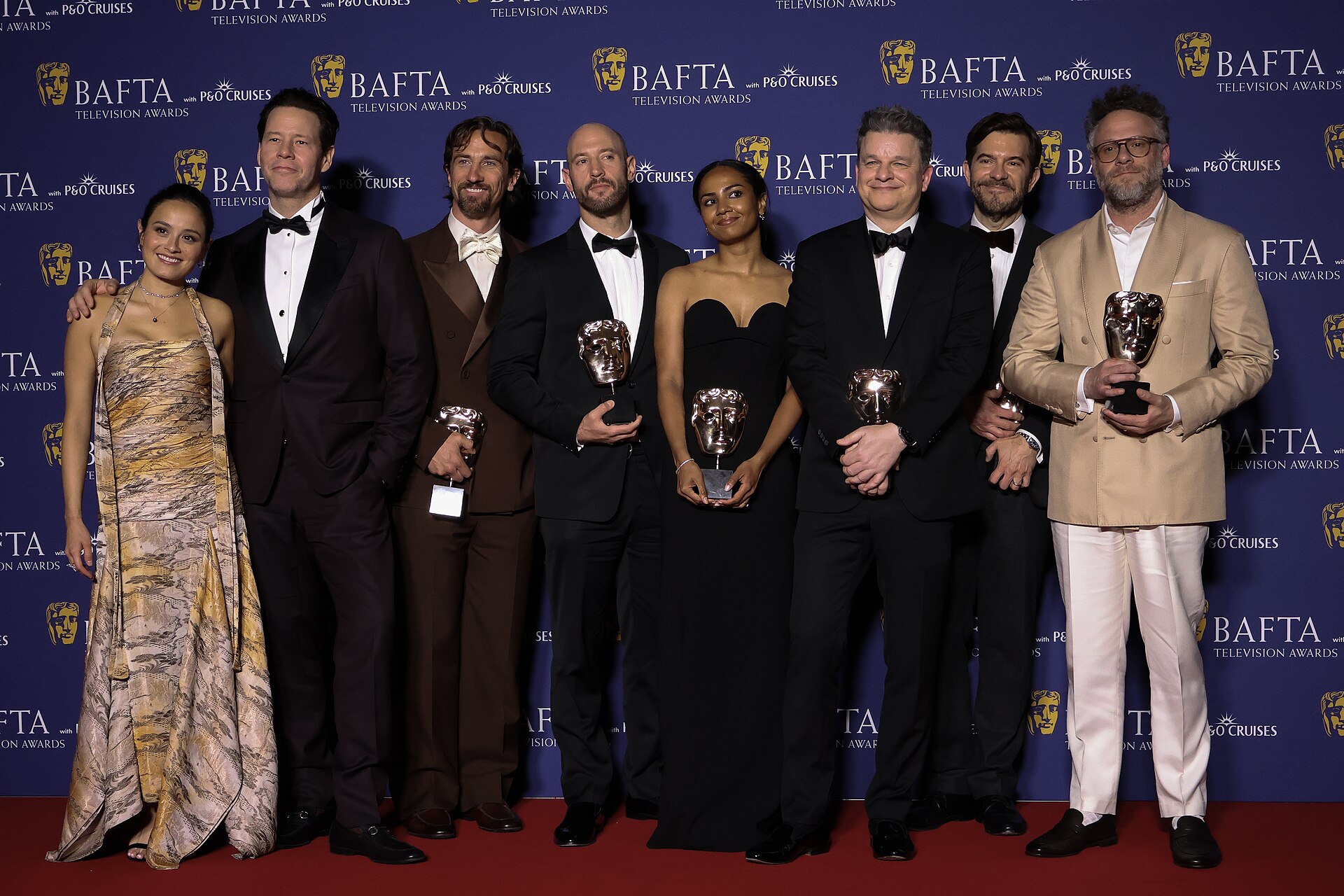 Pictured from Left - Chase Sui Wonders, Ike Barinholtz, James Weaver, Evan Goldberg, Frida Perez, Alex Gregory, Pete Huyck, Seth Rogan